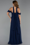 Abendkleid Lang Chiffon Marineblau ABU6400