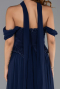 Abendkleid Lang Chiffon Marineblau ABU6400