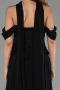 Abendkleid Lang Chiffon Schwarz ABU6400