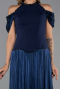 Abendkleid Lang Chiffon Marineblau ABU6402