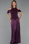 Abendkleid Lang Chiffon Pflaume ABU6402