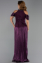 Abendkleid Lang Chiffon Pflaume ABU6402