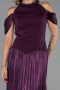 Abendkleid Lang Chiffon Pflaume ABU6402