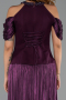 Abendkleid Lang Chiffon Pflaume ABU6402