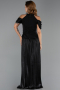 Abendkleid Lang Chiffon Schwarz ABU6402