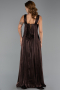 Abendkleid Lang Chiffon Braun ABU6403