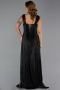 Abendkleid Lang Chiffon Schwarz ABU6403