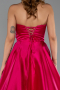 Abendkleid Lang Satin Fuchsie ABU4975
