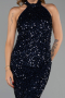 Abendkleid Lang Marineblau ABU6404