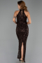 Abendkleid Lang Spitze Braun ABU6405