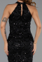 Abendkleid Lang Spitze Schwarz ABU6405