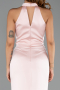 Abschlusskleid Lang Satin Puder ABU6406