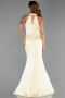 Abschlusskleid Lang Satin Gelb ABU6406