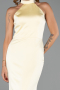 Abschlusskleid Lang Satin Gelb ABU6406
