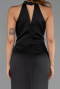 Abschlusskleid Lang Satin Schwarz ABU6406