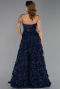 Abendkleid Lang Marineblau ABU6408