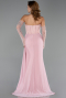 Standesamtkleid Lang Chiffon Puder ABU5791