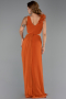 Abschlusskleid Lang Chiffon Ziegelrot ABU6354
