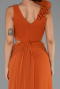 Abschlusskleid Lang Chiffon Ziegelrot ABU6354
