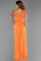 Abschlusskleid Lang Chiffon Orange ABU6354