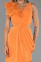 Abschlusskleid Lang Chiffon Orange ABU6354
