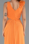 Abschlusskleid Lang Chiffon Orange ABU6354