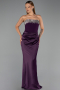 Abendkleid im Meerjungfrau-Stil Lang Satin Violette ABU5820