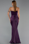 Abendkleid im Meerjungfrau-Stil Lang Satin Violette ABU5820