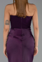 Abendkleid im Meerjungfrau-Stil Lang Satin Violette ABU5820