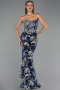 Abendkleid Lang Marineblau ABU6421