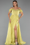 Pistaziengrün Abendkleid Chiffon Lang ABU6478