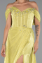 Pistaziengrün Abendkleid Chiffon Lang ABU6478