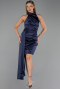Partykleid Kurz Satin Marineblau ABK2674