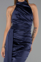 Partykleid Kurz Satin Marineblau ABK2674