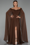 Standesamtkleid Lang Chiffon Braun ABU3462