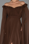 Standesamtkleid Lang Chiffon Braun ABU3462