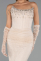 Abendkleid Lang Spitze Beige ABU5717