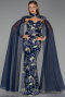 Abendkleid Lang Marineblau ABU6424