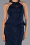 Abendkleid Lang Spitze Marineblau ABU6425
