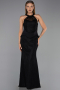 Abendkleid Lang Spitze Schwarz ABU6425