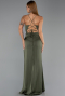 Abschlusskleid Lang Satin Khaki ABU6427