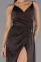 Abschlusskleid Lang Satin Braun ABU6427