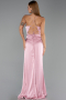 Abschlusskleid Lang Satin Puder ABU6427