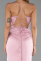 Abschlusskleid Lang Satin Puder ABU6427