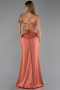 Abschlusskleid Lang Satin Zimtfarben ABU6427