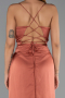 Abschlusskleid Lang Satin Zimtfarben ABU6427