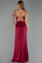 Abschlusskleid Lang Satin Kirschrot ABU6427