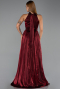 Abschlusskleid Lang Chiffon Weinrot ABU6428