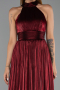 Abschlusskleid Lang Chiffon Weinrot ABU6428
