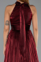 Abschlusskleid Lang Chiffon Weinrot ABU6428